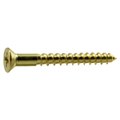 Midwest Fastener Wood Screw, #6, 1-1/4 in, Plain Brass Flat Head Phillips Drive, 32 PK 62811